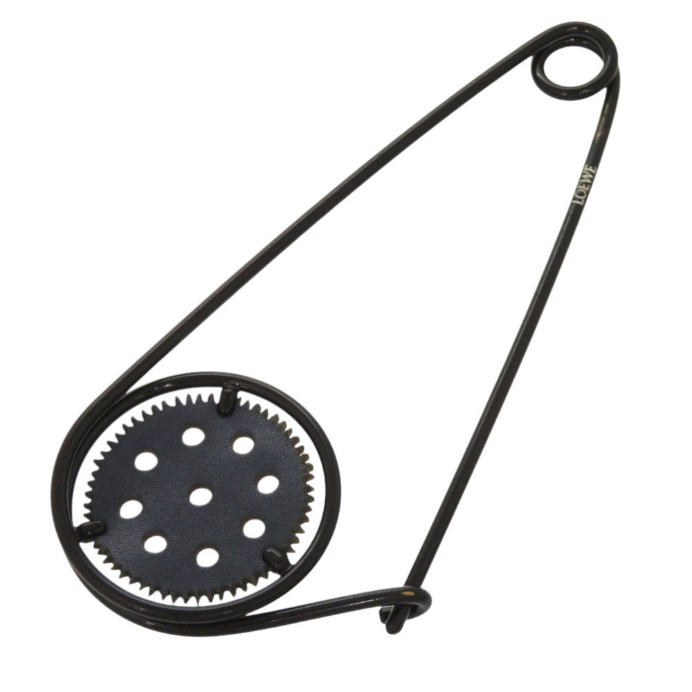 LOEWE Black Leather Brooch